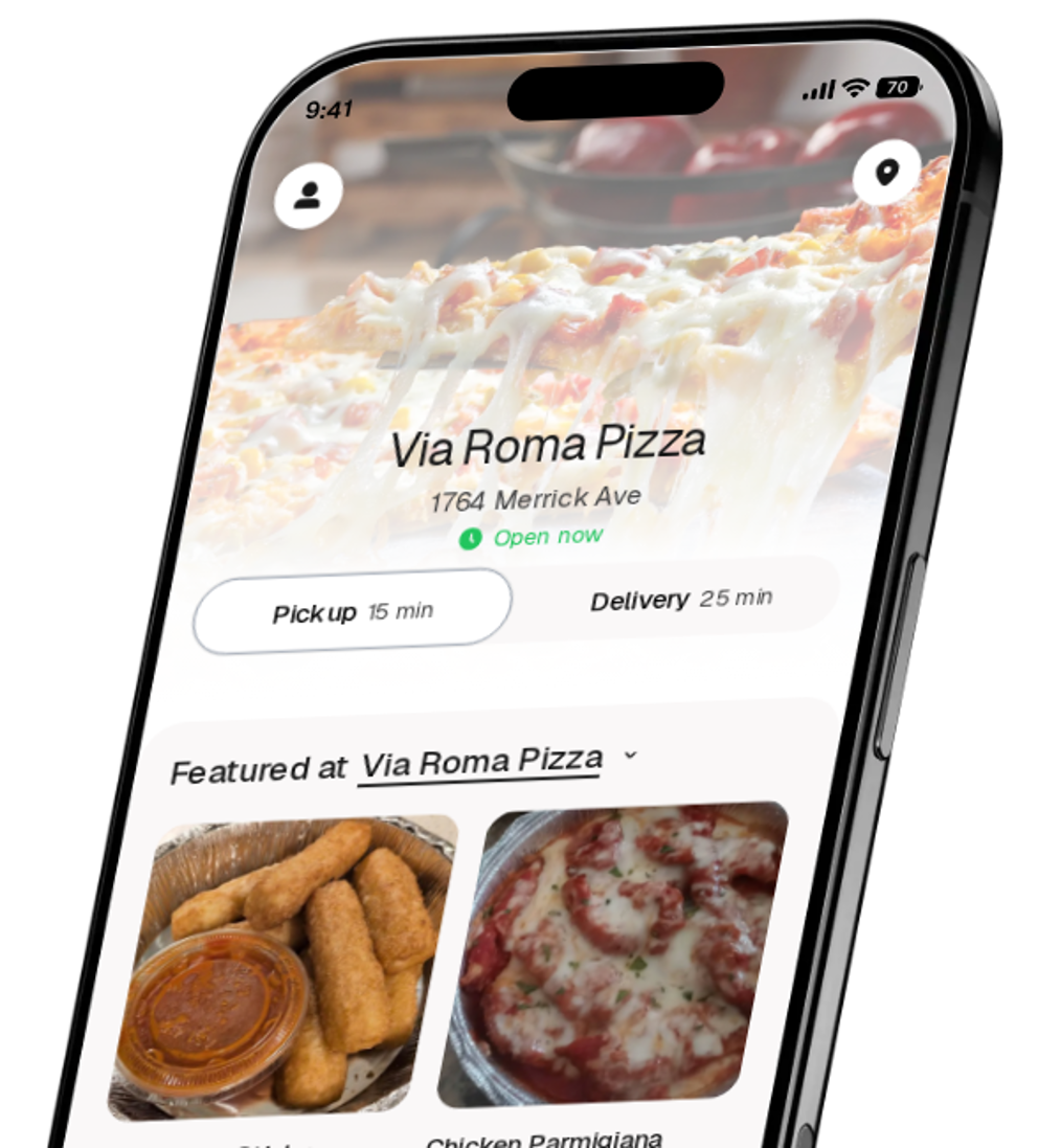 Via Roma Pizza app preview